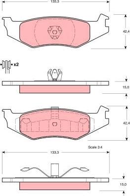 TRW GDB4012 - Kit de plaquettes de frein, frein à disque cwaw.fr