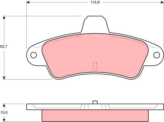 TRW GDB4084 - Kit de plaquettes de frein, frein à disque cwaw.fr