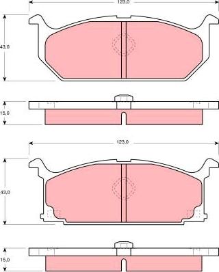 TRW GDB4087 - Kit de plaquettes de frein, frein à disque cwaw.fr