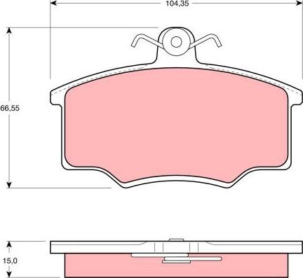 TRW GDB403 - Kit de plaquettes de frein, frein à disque cwaw.fr