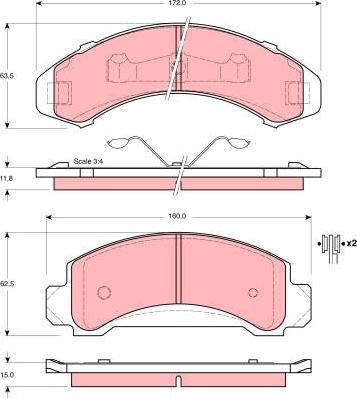 TRW GDB4021 - Kit de plaquettes de frein, frein à disque cwaw.fr