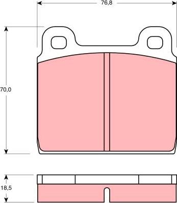 TRW GDB407 - Kit de plaquettes de frein, frein à disque cwaw.fr