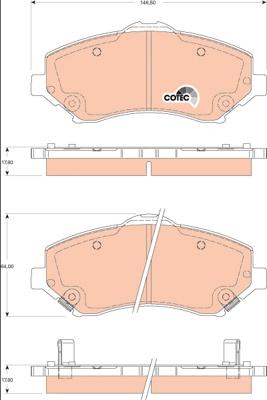 TRW GDB4144 - Kit de plaquettes de frein, frein à disque cwaw.fr