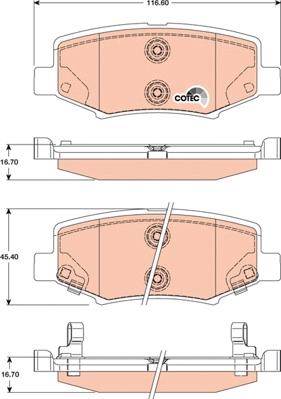 TRW GDB4145 - Kit de plaquettes de frein, frein à disque cwaw.fr