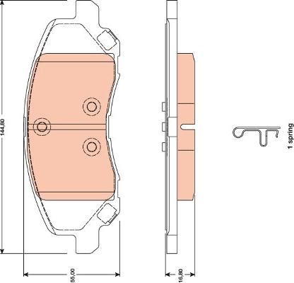 TRW GDB4141 - Kit de plaquettes de frein, frein à disque cwaw.fr