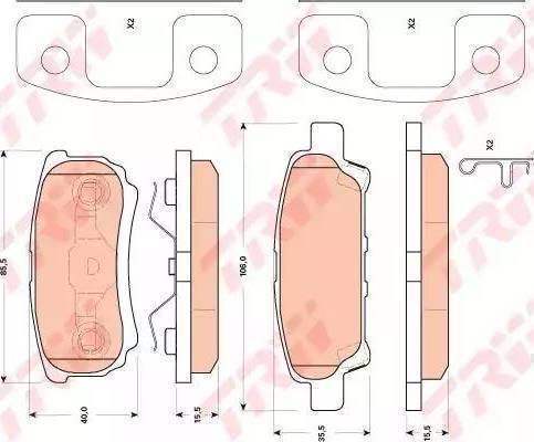 Sangsin Brake SP2076 - Kit de plaquettes de frein, frein à disque cwaw.fr