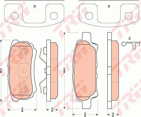 TRW GDB4143 - Kit de plaquettes de frein, frein à disque cwaw.fr