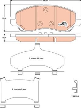 TRW GDB4142AT - Kit de plaquettes de frein, frein à disque cwaw.fr