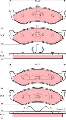 TRW GDB4104DT - Kit de plaquettes de frein, frein à disque cwaw.fr