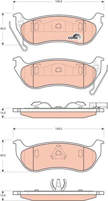 TRW GDB4139 - Kit de plaquettes de frein, frein à disque cwaw.fr