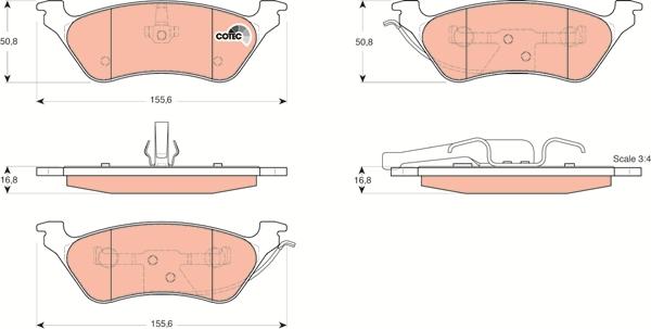 TRW GDB4130 - Kit de plaquettes de frein, frein à disque cwaw.fr