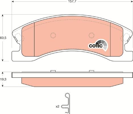 TRW GDB4133 - Kit de plaquettes de frein, frein à disque cwaw.fr