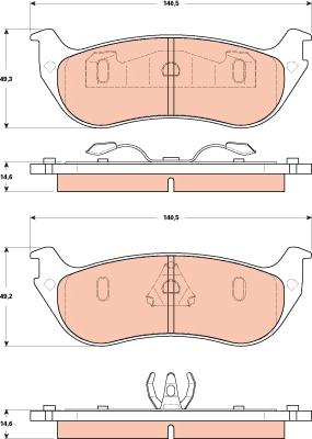 TRW GDB4132 - Kit de plaquettes de frein, frein à disque cwaw.fr