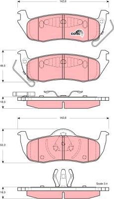 TRW GDB4137 - Kit de plaquettes de frein, frein à disque cwaw.fr