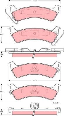 TRW GDB4124 - Kit de plaquettes de frein, frein à disque cwaw.fr