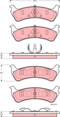 TRW GDB4123 - Kit de plaquettes de frein, frein à disque cwaw.fr