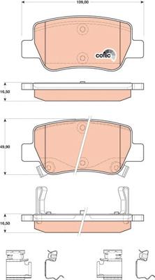 TRW GDB4175 - Kit de plaquettes de frein, frein à disque cwaw.fr