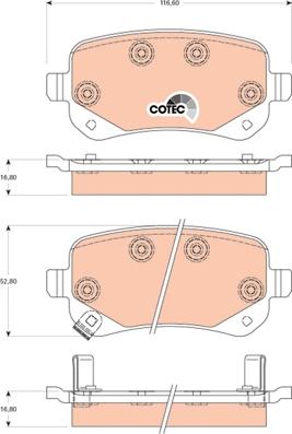 TRW GDB4176 - Kit de plaquettes de frein, frein à disque cwaw.fr