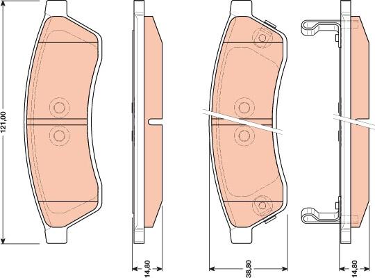 TRW GDB4172DT - Kit de plaquettes de frein, frein à disque cwaw.fr