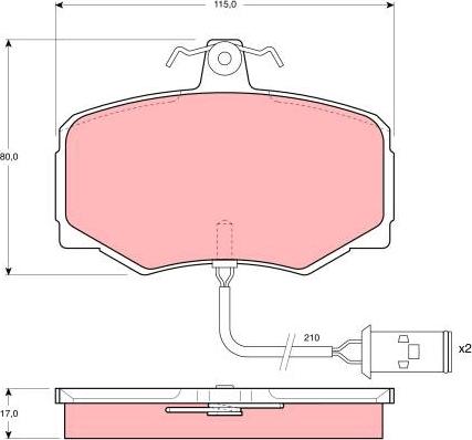 TRW GDB421 - Kit de plaquettes de frein, frein à disque cwaw.fr