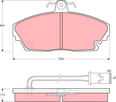 TRW GDB479 - Kit de plaquettes de frein, frein à disque cwaw.fr