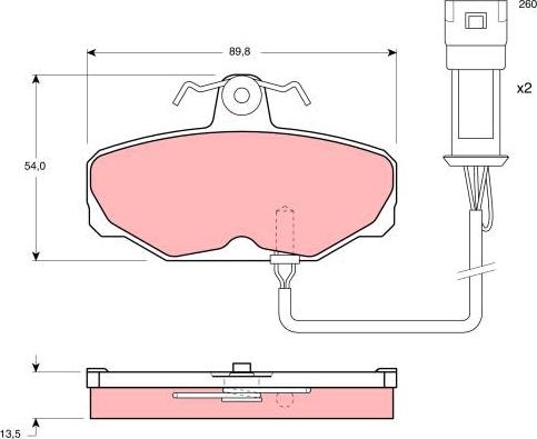 TRW GDB471 - Kit de plaquettes de frein, frein à disque cwaw.fr