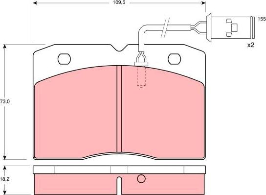 TRW GDB478 - Kit de plaquettes de frein, frein à disque cwaw.fr