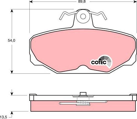 TRW GDB472 - Kit de plaquettes de frein, frein à disque cwaw.fr