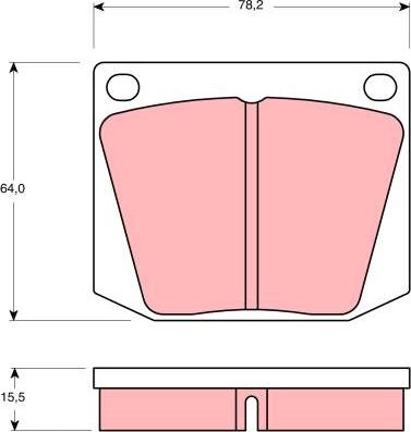 TRW GDB541 - Kit de plaquettes de frein, frein à disque cwaw.fr