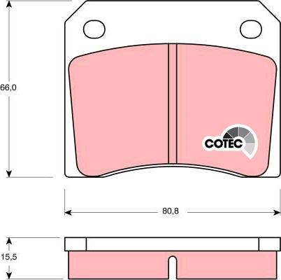 TRW GDB557 - Kit de plaquettes de frein, frein à disque cwaw.fr