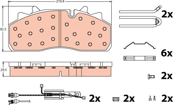 TRW GDB5095 - Kit de plaquettes de frein, frein à disque cwaw.fr