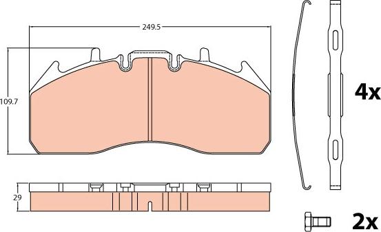 TRW GDB5096 - Kit de plaquettes de frein, frein à disque cwaw.fr