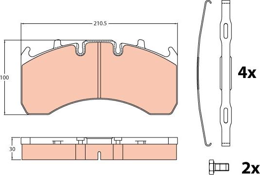 TRW GDB5098 - Kit de plaquettes de frein, frein à disque cwaw.fr