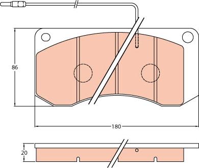 TRW GDB5051 - Kit de plaquettes de frein, frein à disque cwaw.fr