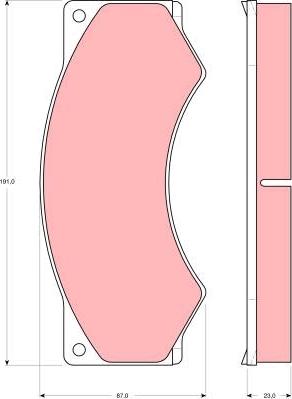 TRW GDB5053 - Kit de plaquettes de frein, frein à disque cwaw.fr