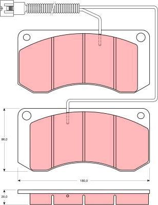 TRW GDB5052 - Kit de plaquettes de frein, frein à disque cwaw.fr