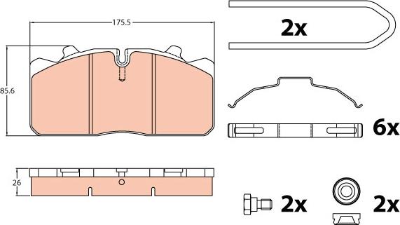 TRW GDB5069 - Kit de plaquettes de frein, frein à disque cwaw.fr