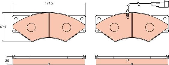 TRW GDB5063 - Kit de plaquettes de frein, frein à disque cwaw.fr