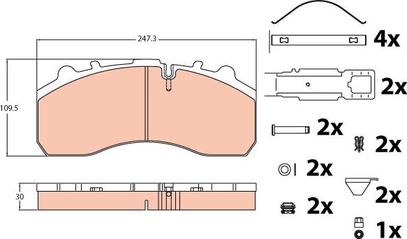 TRW GDB5067 - Kit de plaquettes de frein, frein à disque cwaw.fr