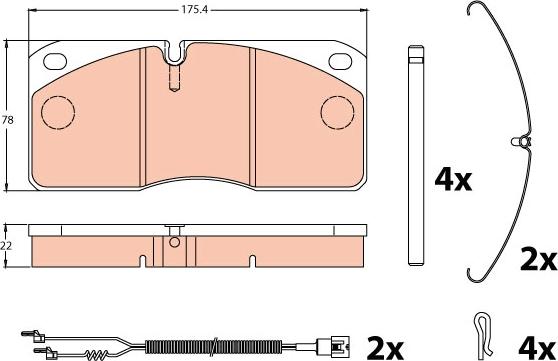 TRW GDB5005 - Kit de plaquettes de frein, frein à disque cwaw.fr