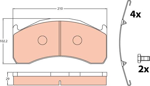 TRW GDB5089 - Kit de plaquettes de frein, frein à disque cwaw.fr