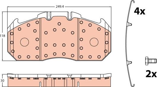 TRW GDB5086 - Kit de plaquettes de frein, frein à disque cwaw.fr