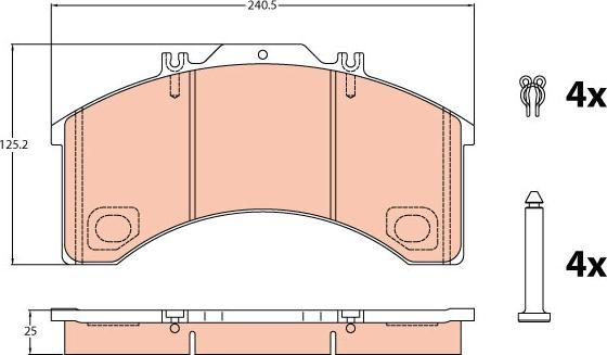 TRW GDB5024 - Kit de plaquettes de frein, frein à disque cwaw.fr