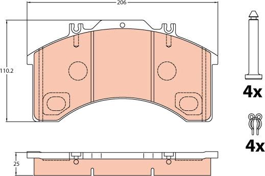 TRW GDB5022 - Kit de plaquettes de frein, frein à disque cwaw.fr