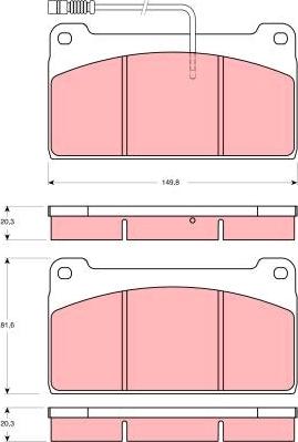 TRW GDB5075 - Kit de plaquettes de frein, frein à disque cwaw.fr