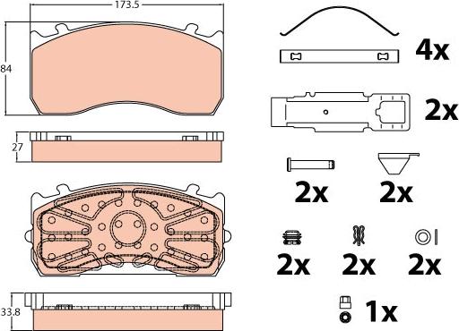 TRW GDB5073 - Kit de plaquettes de frein, frein à disque cwaw.fr