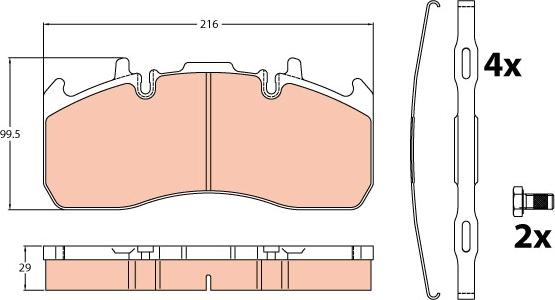 TRW GDB5102 - Kit de plaquettes de frein, frein à disque cwaw.fr