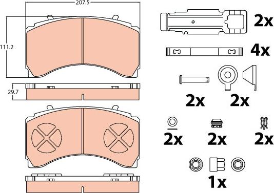 TRW GDB5110 - Kit de plaquettes de frein, frein à disque cwaw.fr