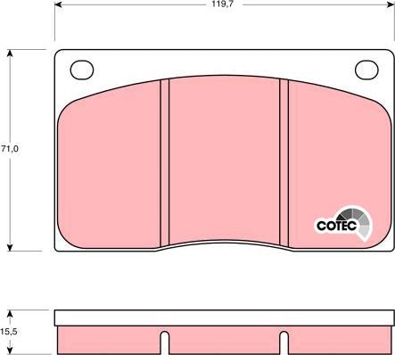 TRW GDB585 - Kit de plaquettes de frein, frein à disque cwaw.fr