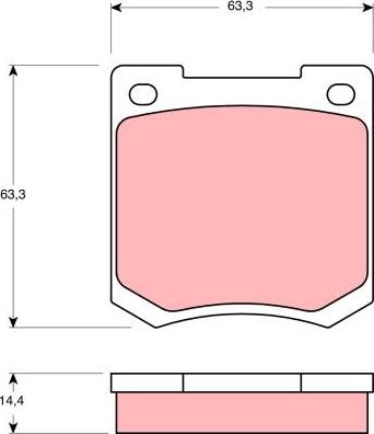 TRW GDB535 - Kit de plaquettes de frein, frein à disque cwaw.fr